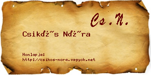 Csikós Nóra névjegykártya