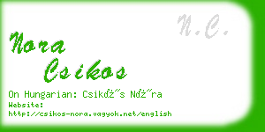 nora csikos business card